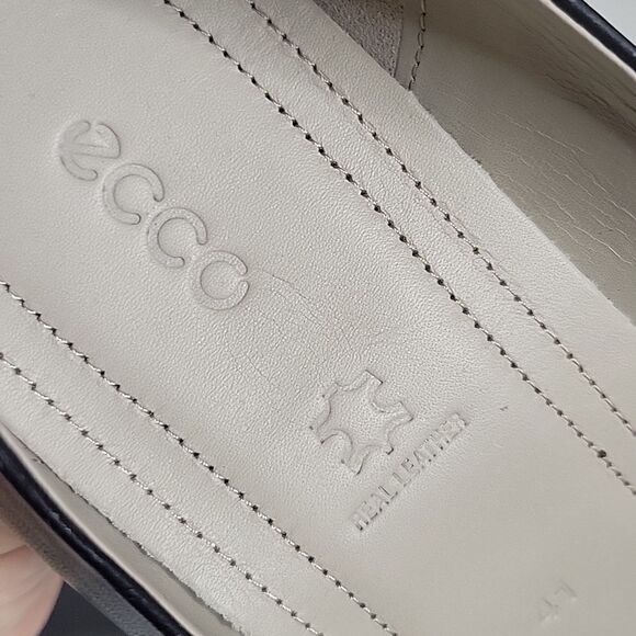 $170 ECCO LEATHER NO SLIP COMFORT CAREER FLIGHT ATTENDANT HEELS 41 10 10.5 NEW - Picture 3 of 12